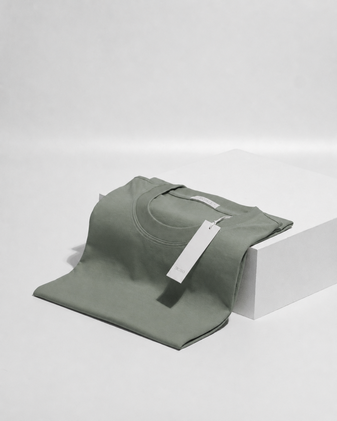 Pistachio Green pima cotton basic t-shirt