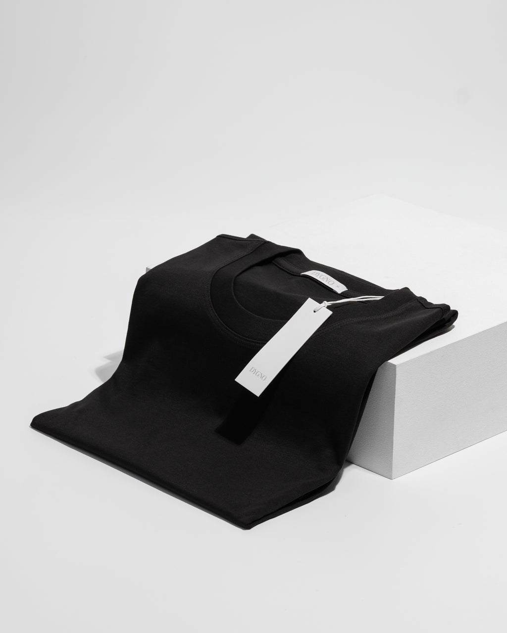 Black pima cotton basic t-shirt