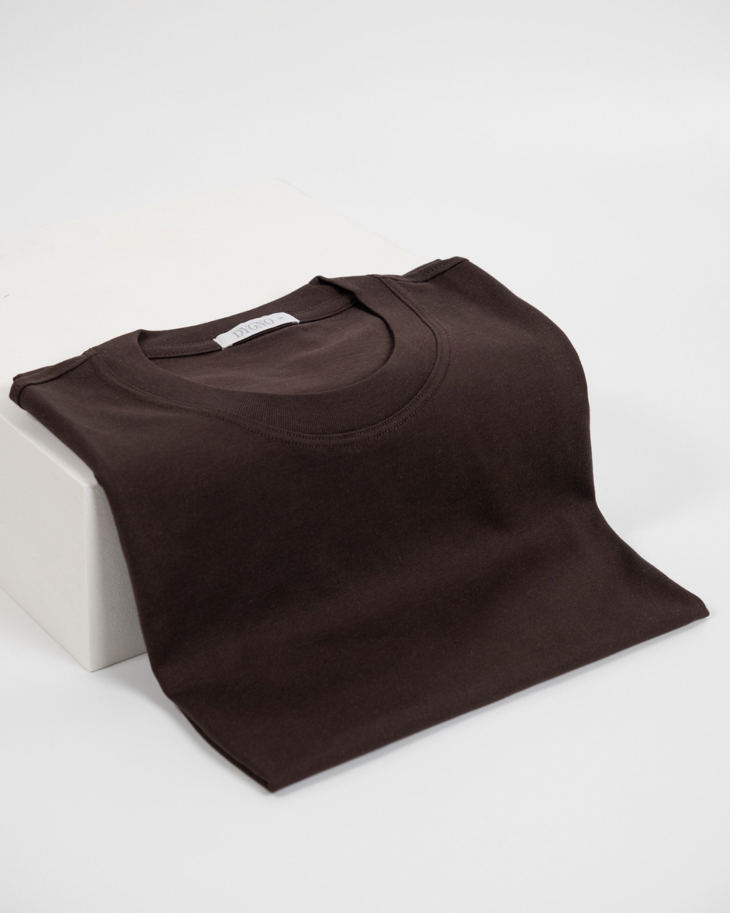 Chocolate pima cotton basic t-shirt