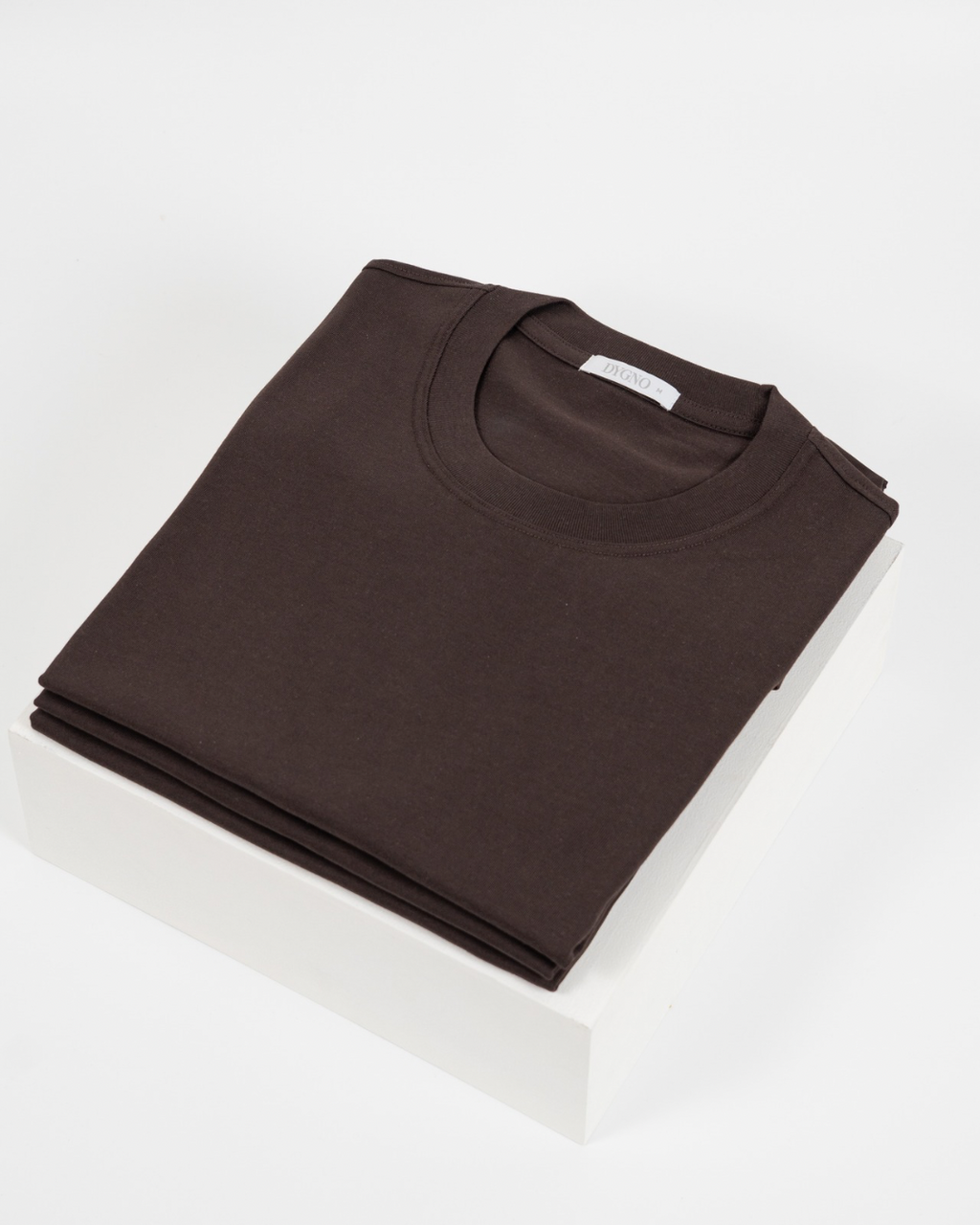 Chocolate pima cotton basic t-shirt