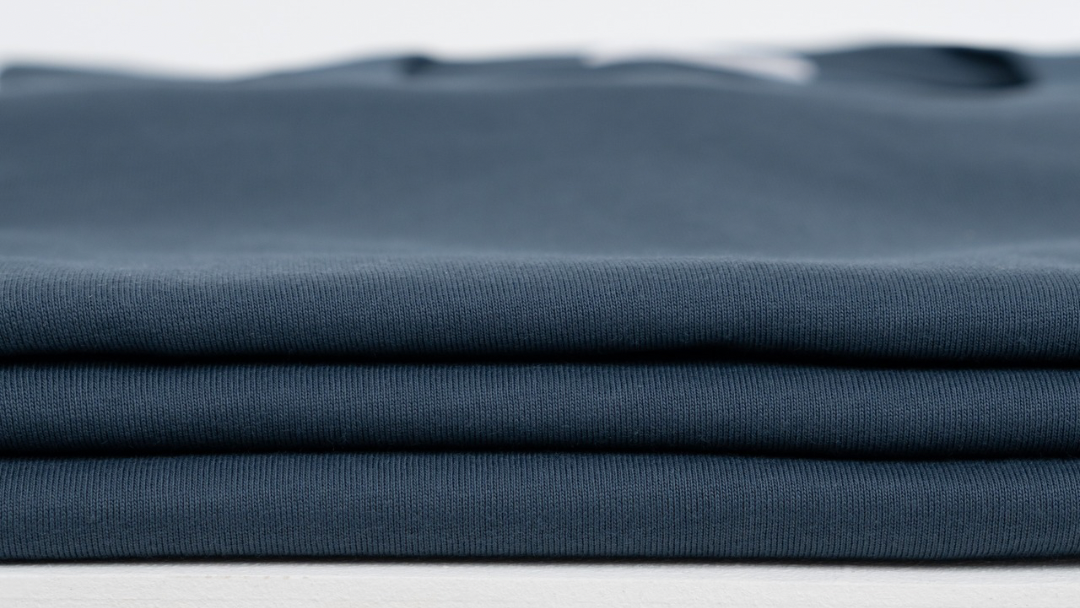 Petrol blue pima cotton basic t-shirt